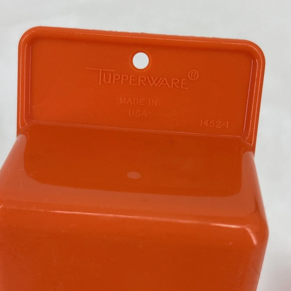 Vintage Tupperware Orange Scoop with Handle Lot #878-1 & 1452-1